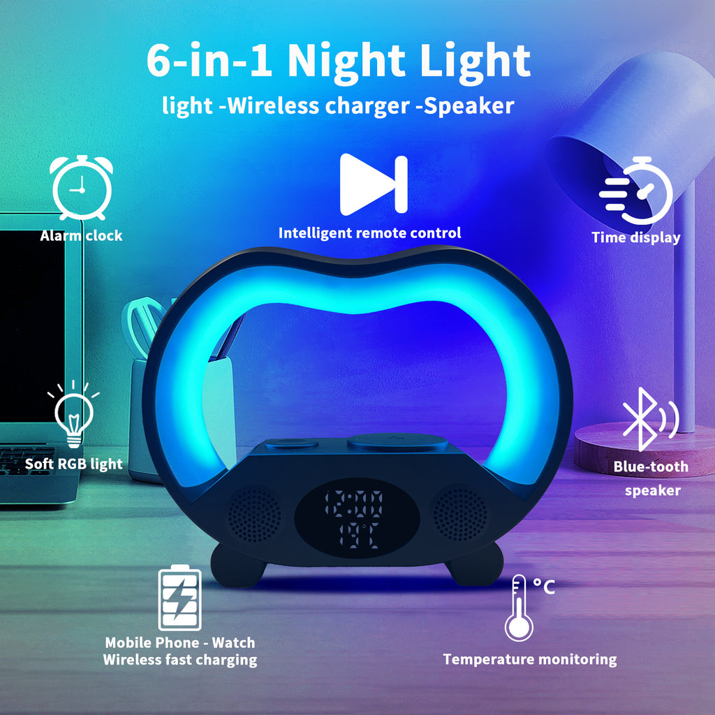 2024 New 6 In 1 Smart Remote Control Bluetooth-compatible Ambience LED light and Speaker