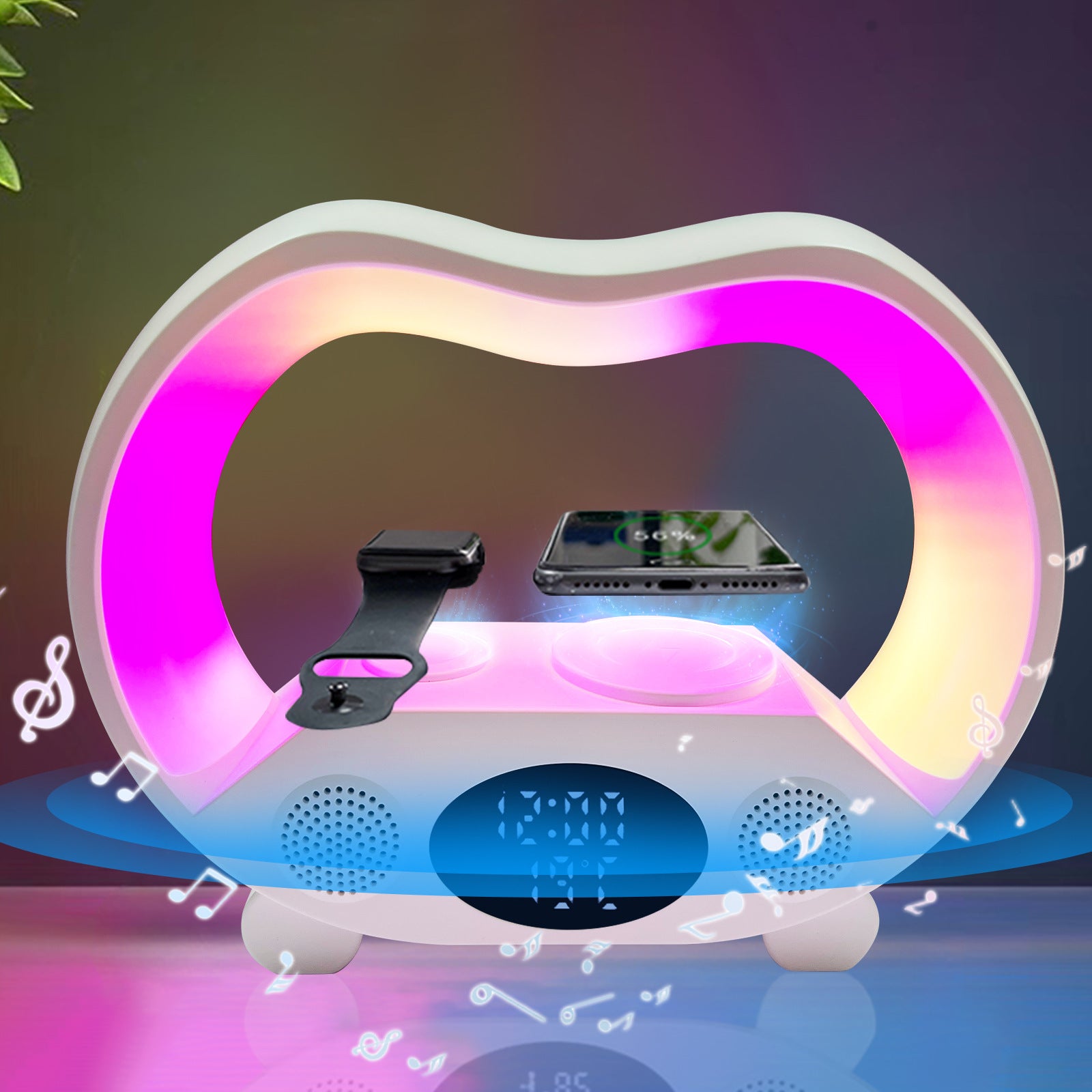 2024 New 6 In 1 Smart Remote Control Bluetooth-compatible Ambience LED light and Speaker