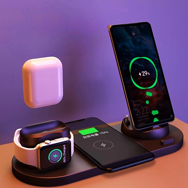 Wireless 6 In 1 Charging Dock Station for Iphone